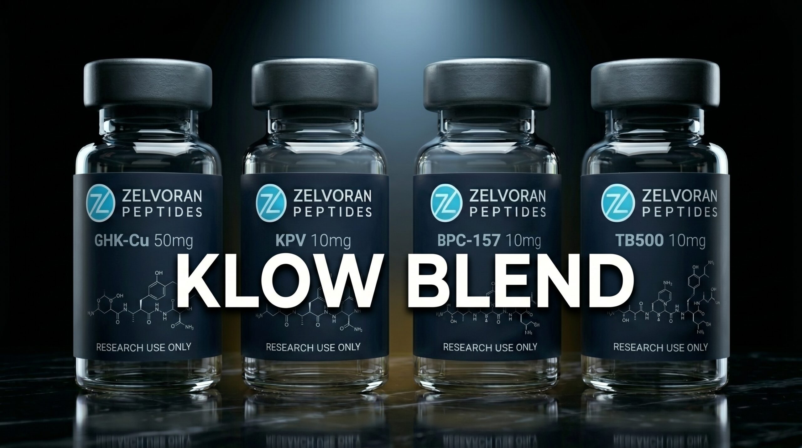 KLOW - GHK-Cu (50mg) / KPV (10mg) / BPC-157 (10mg) / TB500 (10mg)